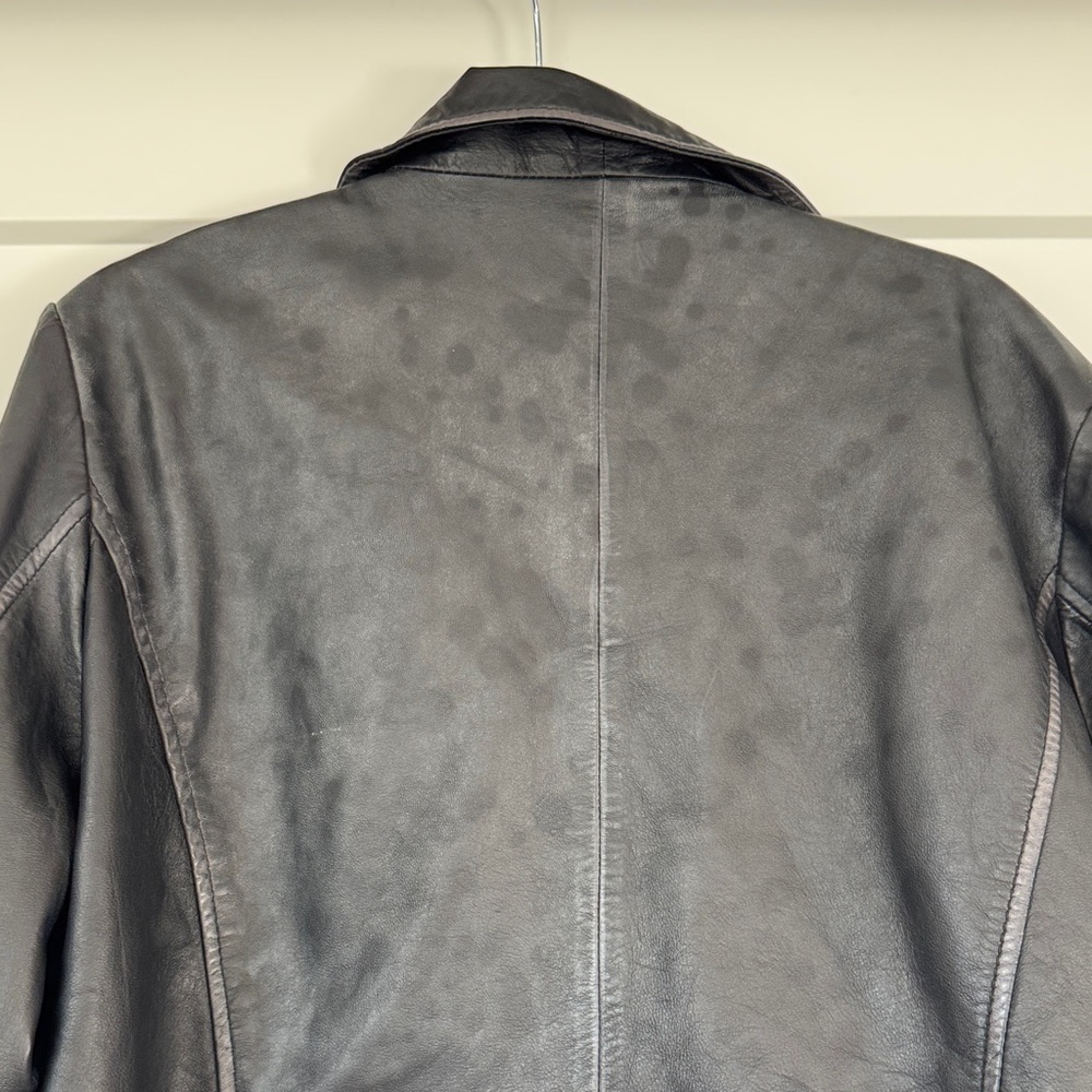 Barneys Originals Classic Black Leather Moto Jacket - Picture 11 of 17